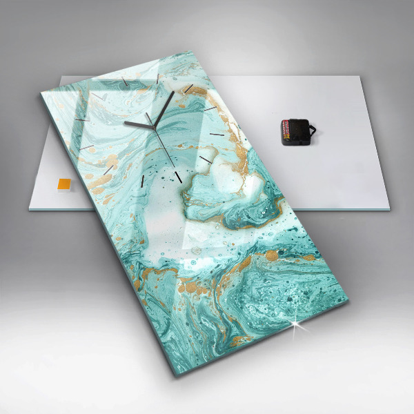 Modern vertical wall clock Marble texture