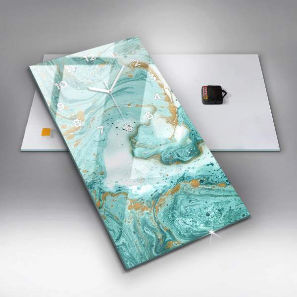 Modern vertical wall clock Marble texture