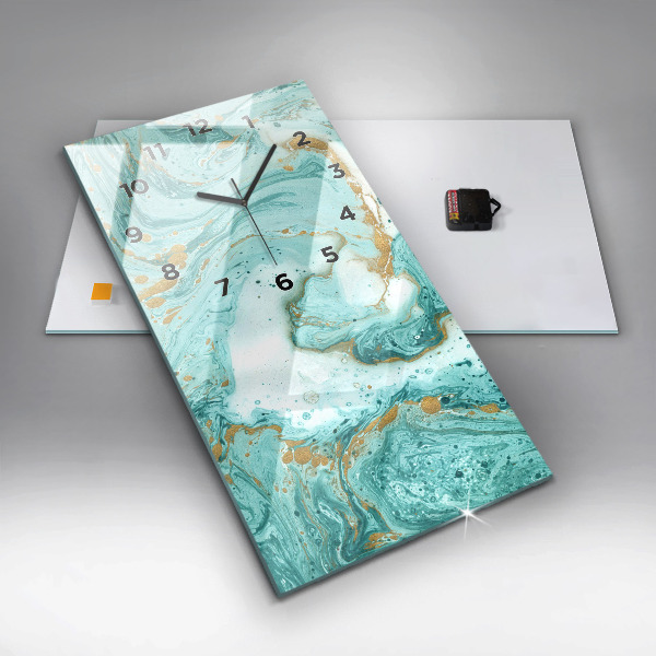 Modern vertical wall clock Marble texture