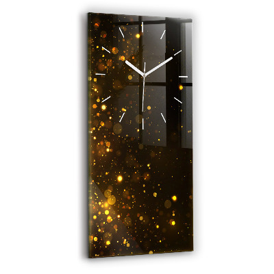 Modern vertical wall clock Gold dust
