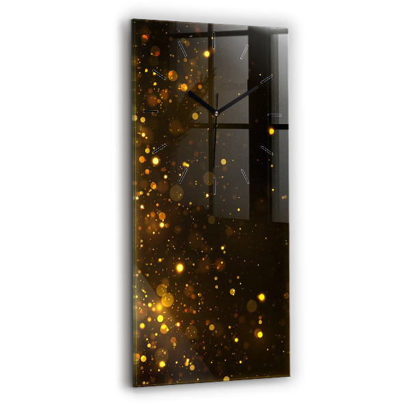 Modern vertical wall clock Gold dust