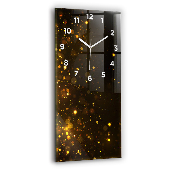 Modern vertical wall clock Gold dust