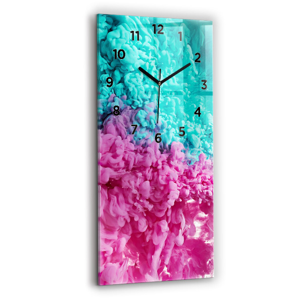 Modern vertical wall clock Modern art - spots
