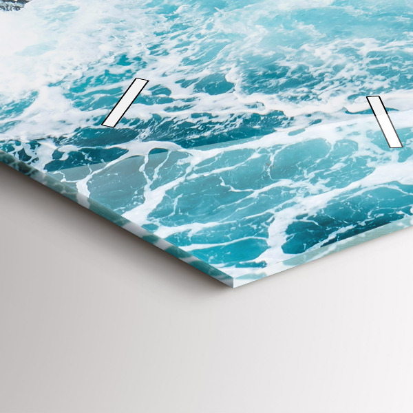 Modern vertical wall clock Swirling foamy waves