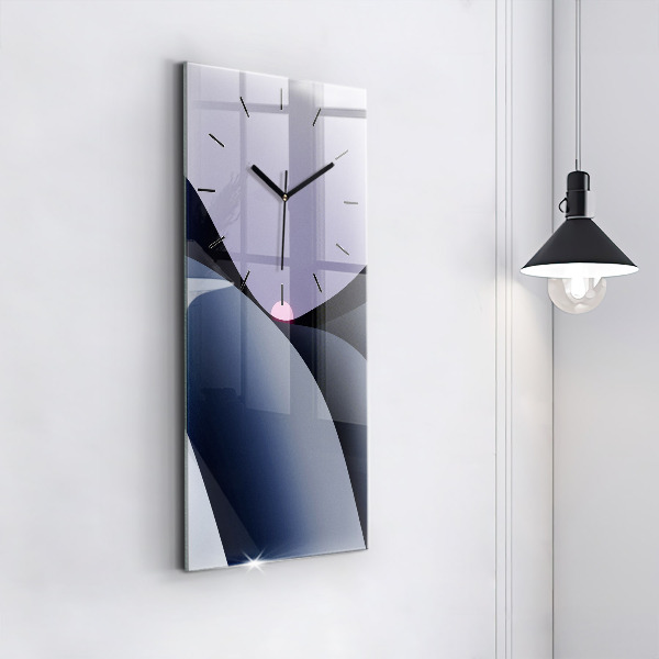 Modern vertical wall clock Abstraction sun