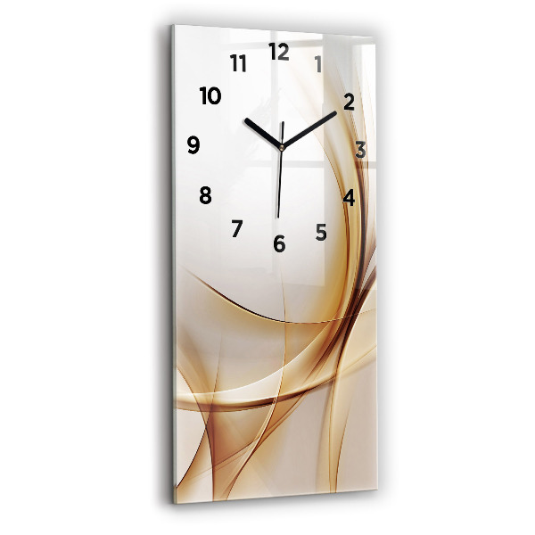 Modern vertical wall clock Golden abstraction