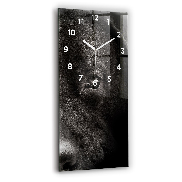 Modern vertical wall clock Scottish Fold Dog and Cat