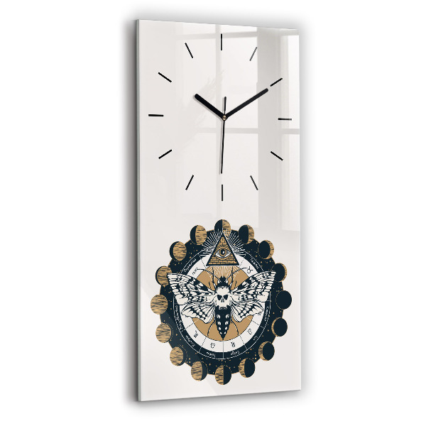 Modern vertical wall clock Moon Phases and the Eye