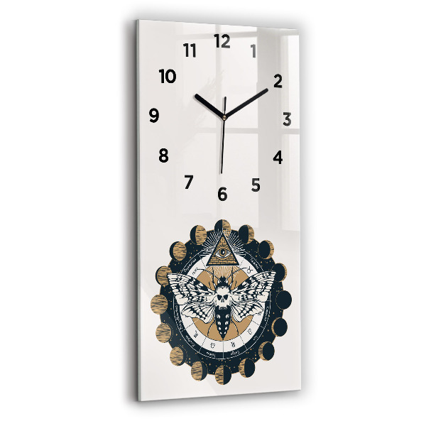 Modern vertical wall clock Moon Phases and the Eye
