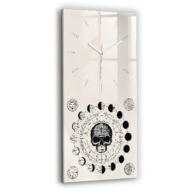 Modern vertical wall clock Moon phases