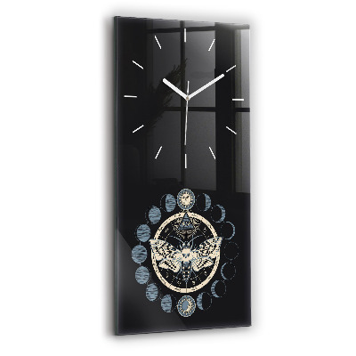 Modern vertical wall clock Moon phases
