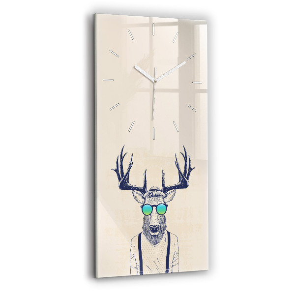 Modern vertical wall clock Abstract deer