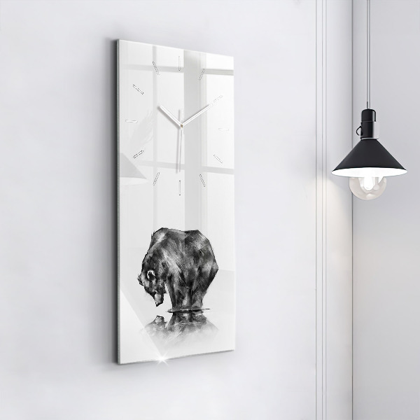 Modern vertical wall clock Cartoon bear