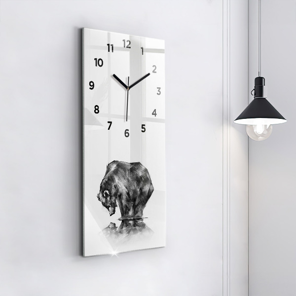 Modern vertical wall clock Cartoon bear