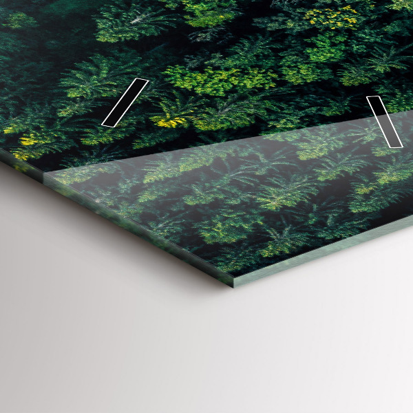 Modern vertical wall clock Forest from a bird's eye view