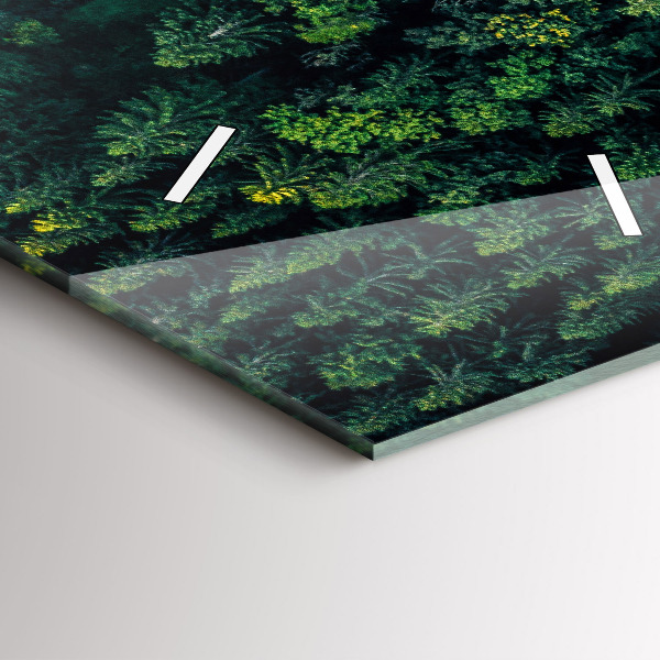 Modern vertical wall clock Forest from a bird's eye view