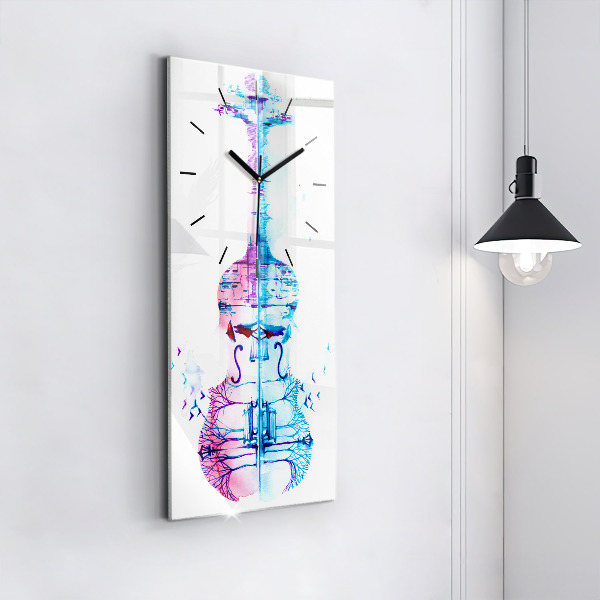 Modern vertical wall clock Cello Park Lake