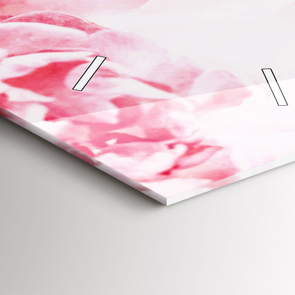 Modern vertical wall clock Blooming flowers