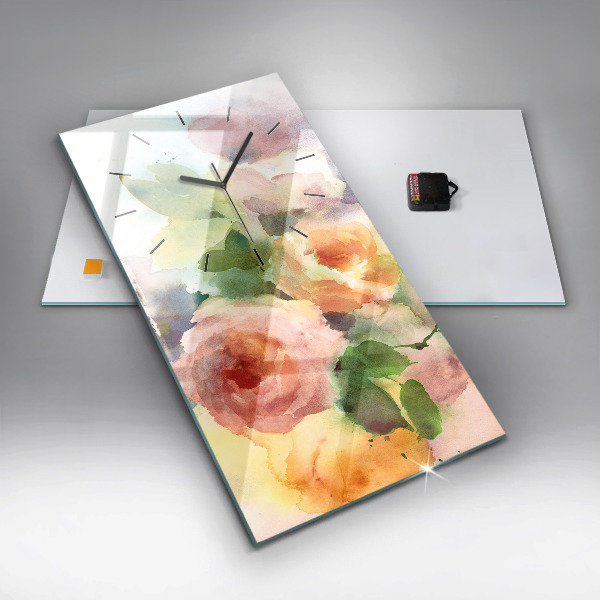 Modern vertical wall clock Visualization of Nature