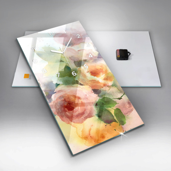 Modern vertical wall clock Visualization of Nature