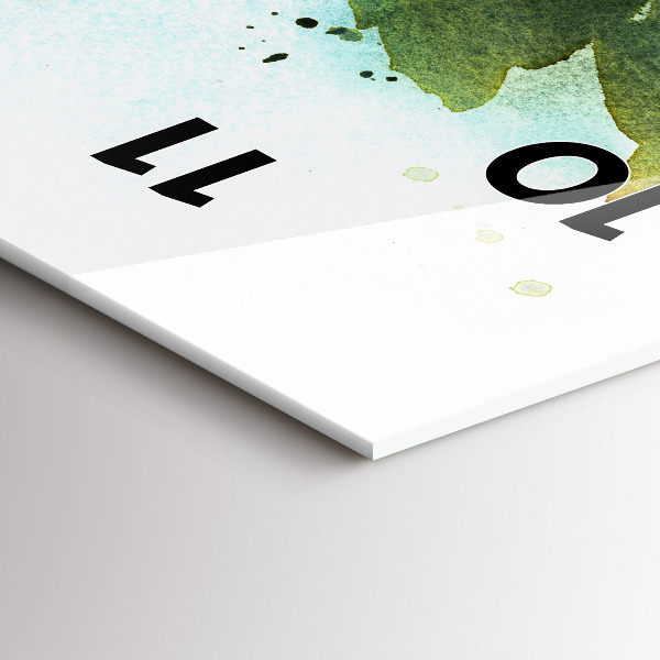 Modern vertical wall clock Visualization of Nature