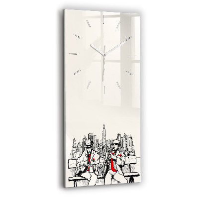 Modern vertical wall clock Jazz in New York