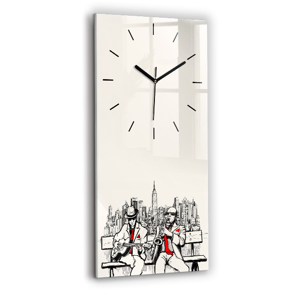 Modern vertical wall clock Jazz in New York