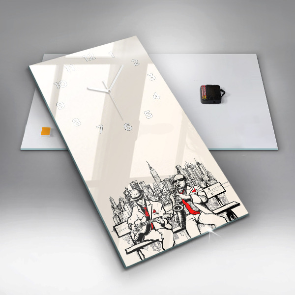 Modern vertical wall clock Jazz in New York
