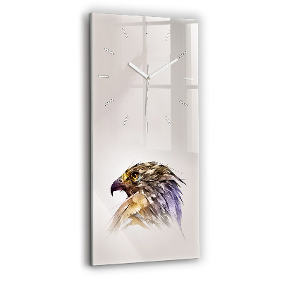 Modern vertical wall clock Bird of Predation