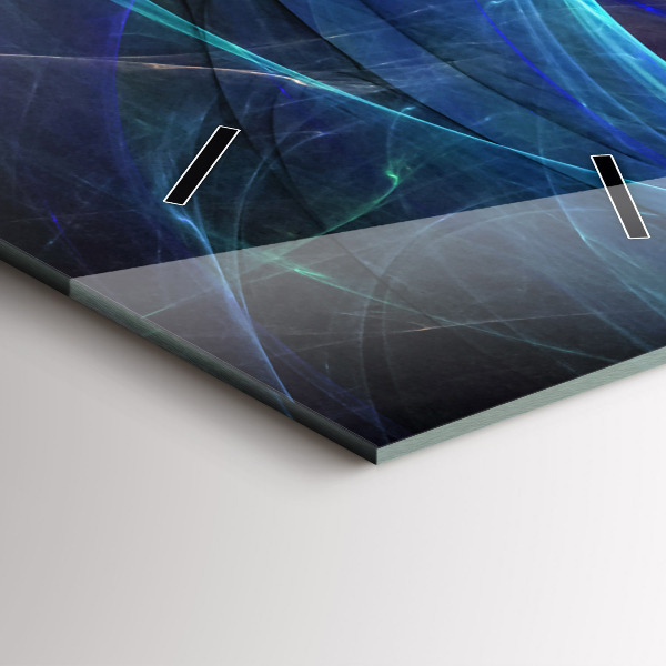 Modern vertical wall clock Colorful Fractal