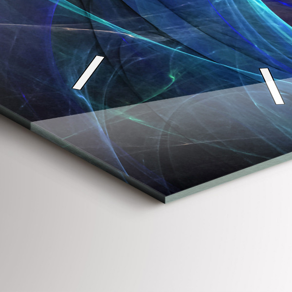 Modern vertical wall clock Colorful Fractal