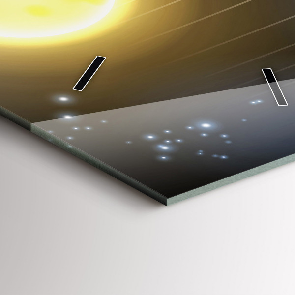 Modern vertical wall clock Solar system