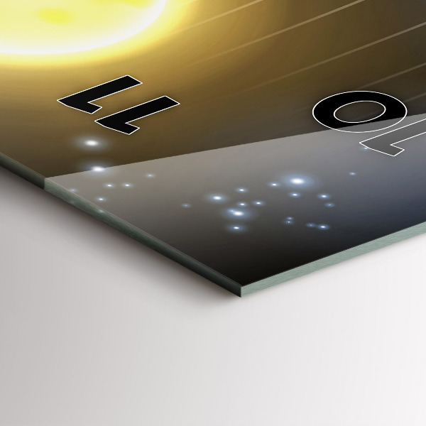 Modern vertical wall clock Solar system