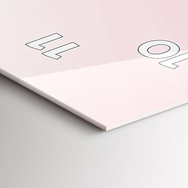 Modern vertical wall clock The inscription Love yourself