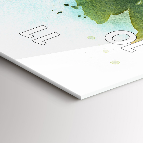 Modern vertical wall clock Roses in a Vase Watercolor