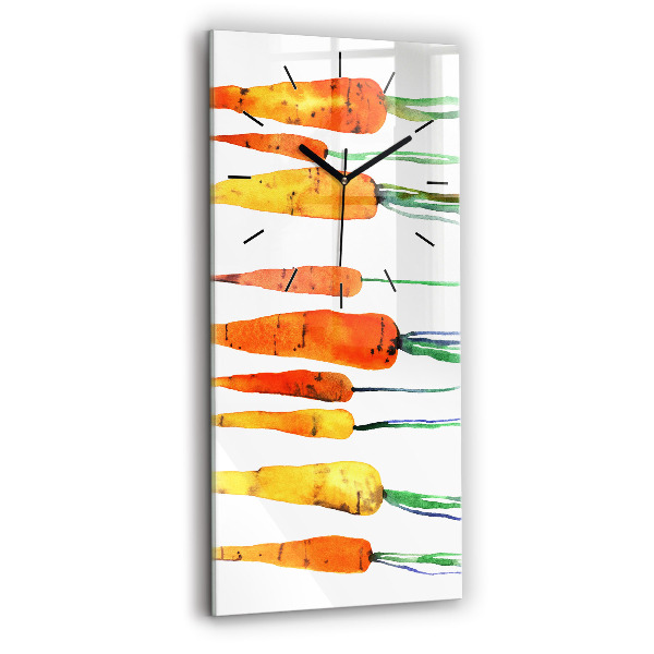 Modern vertical wall clock Carrot illustration