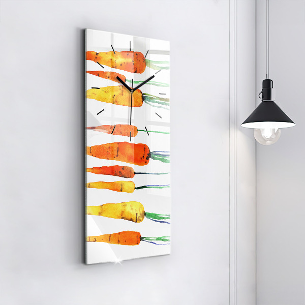 Modern vertical wall clock Carrot illustration