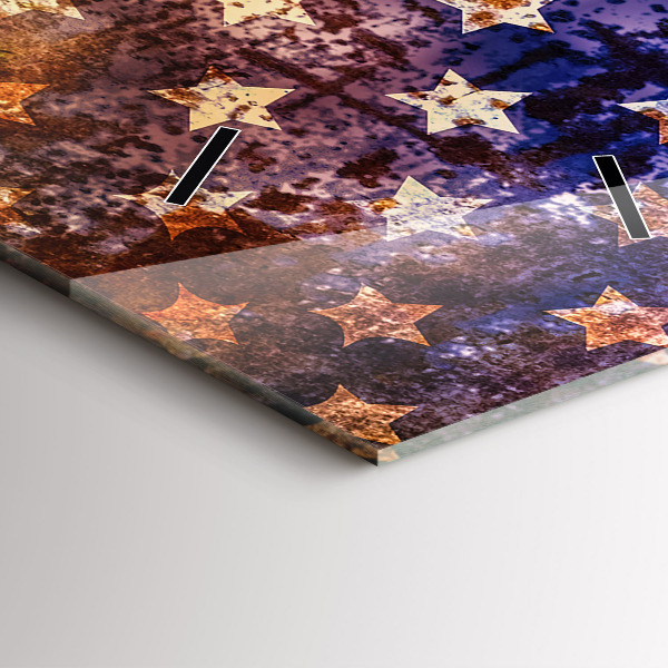 Modern vertical wall clock Vintage USA Flag