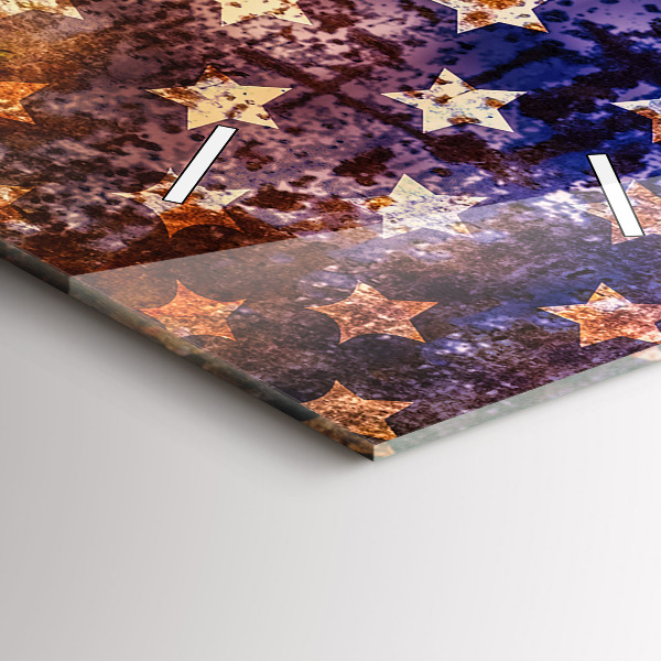 Modern vertical wall clock Vintage USA Flag