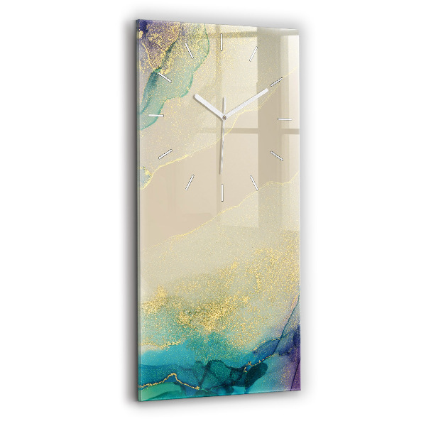 Modern vertical wall clock Abstraction of colors