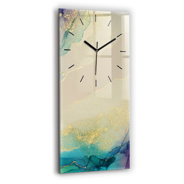 Modern vertical wall clock Abstraction of colors