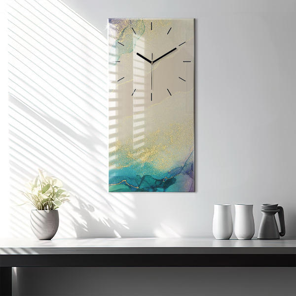 Modern vertical wall clock Abstraction of colors