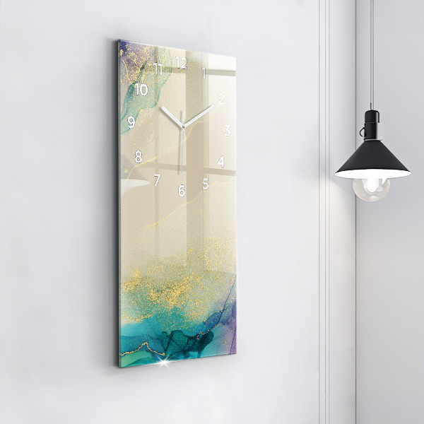 Modern vertical wall clock Abstraction of colors