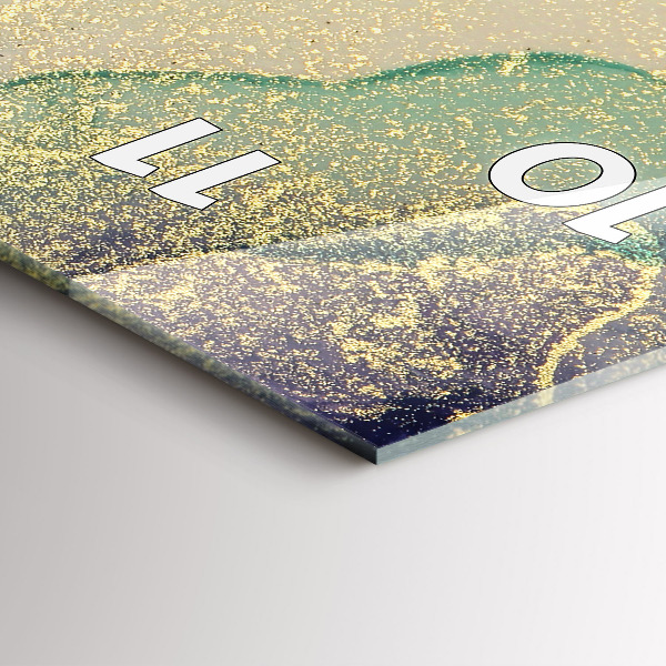 Modern vertical wall clock Abstraction of colors