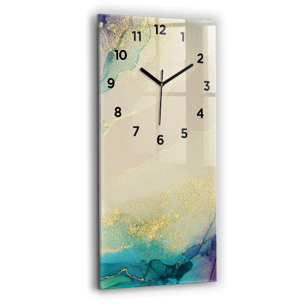 Modern vertical wall clock Abstraction of colors