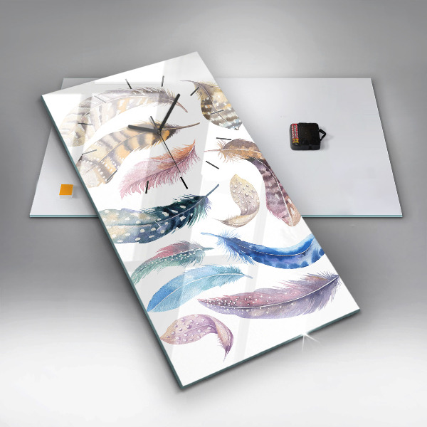 Modern vertical wall clock Retro art illustration