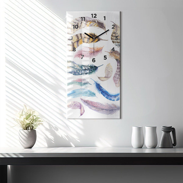 Modern vertical wall clock Retro art illustration