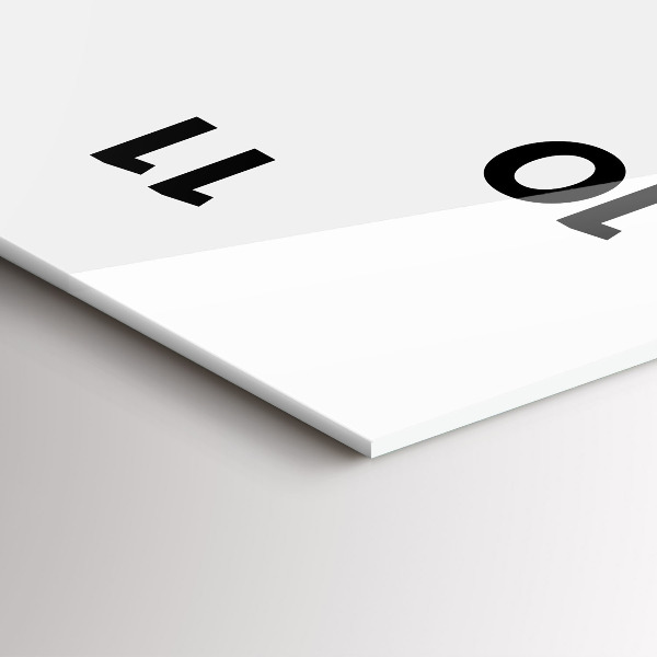 Modern vertical wall clock Sketch of the old town of Poznań