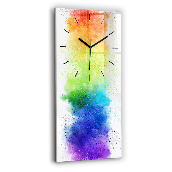 Modern vertical wall clock Abstract rainbow