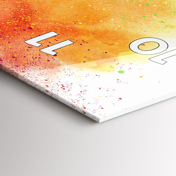 Modern vertical wall clock Abstract rainbow